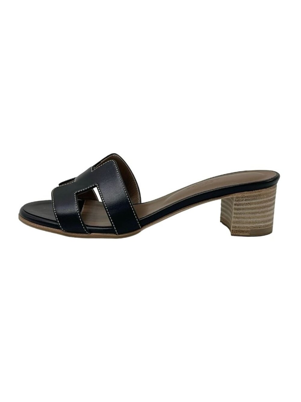 Hermes Mules Oasis Black Leather